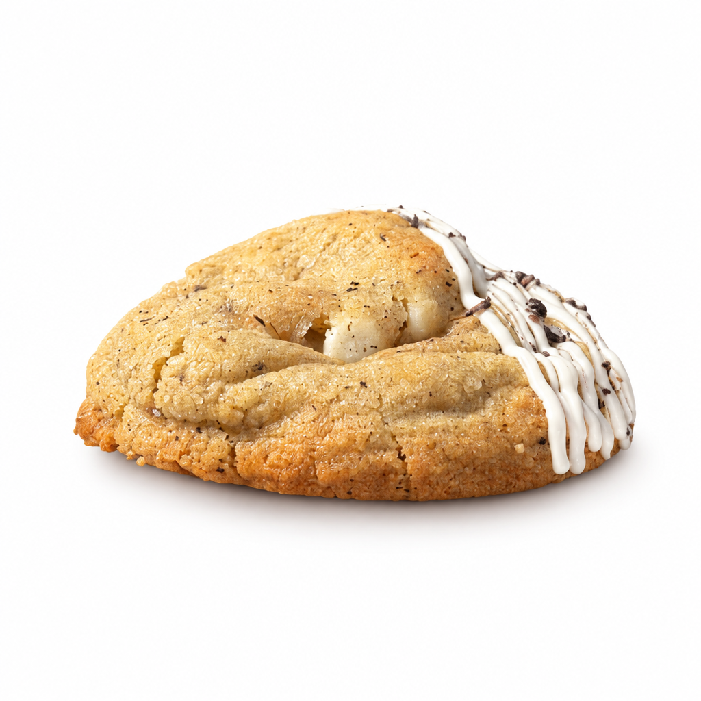 Biscoff cookie side view on white